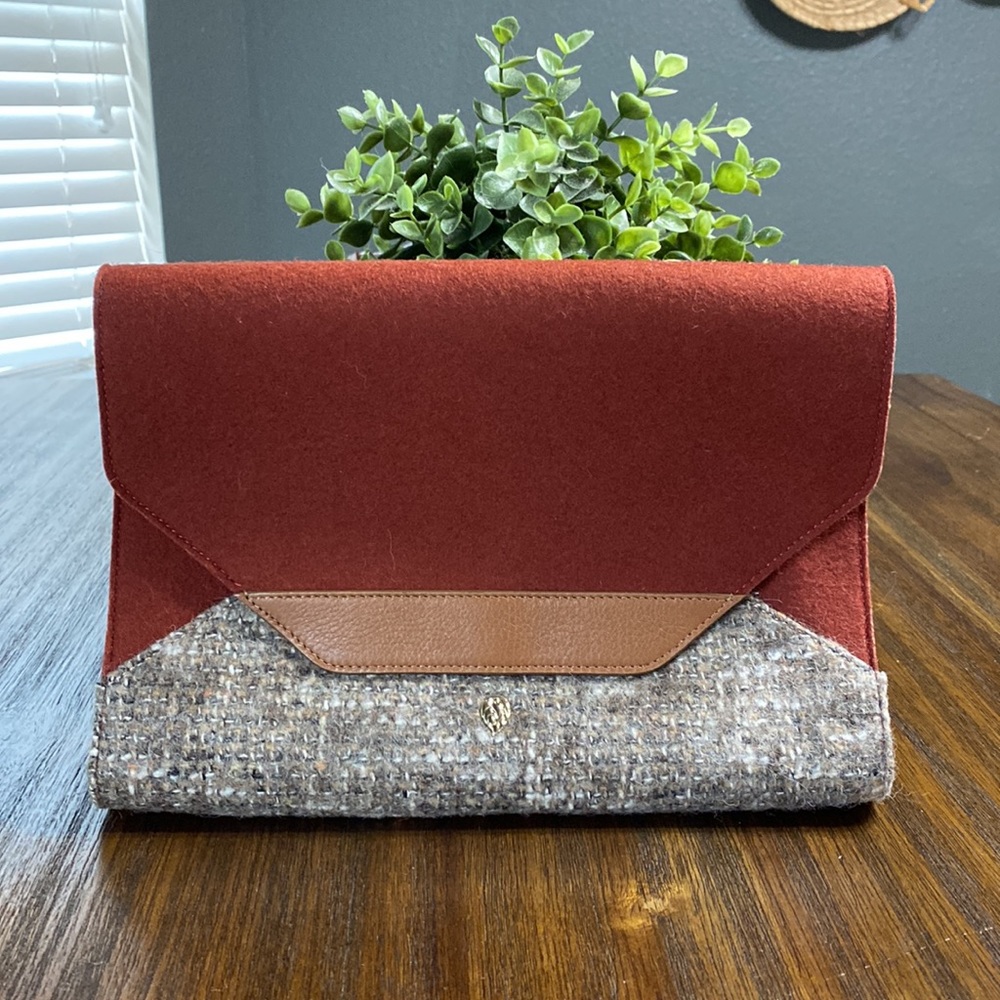 Helen Kraminski Wool/Tweed Clutch Bag